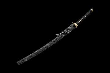 The Samui tsuki Handmade Katana Pattern Steel Unokubi-Zukuri